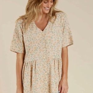 Rylee and cru floral button down dress